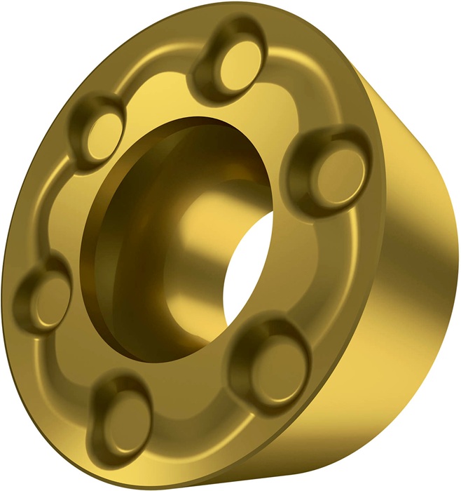 Fräswendeschneidplatte ISO RPEX 1204MOSN-12:M8340 D.4,4mm PVD beschichtet Gold