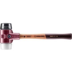 Schonhammer SIMPLEX L.405mm Kopf-D.60mm mittelh.HO Gum.schwarz/Superplast. weiß
