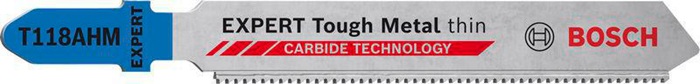 Stichsägeblatt Stainless Steel T 118 AHM Gesamt-L.83mm Zahnt.1,1mm 3 St./Karte