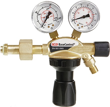 Flaschendruckminderer BaseControl Argon/CO₂ 200bar m.Ventil 24l/min GCE