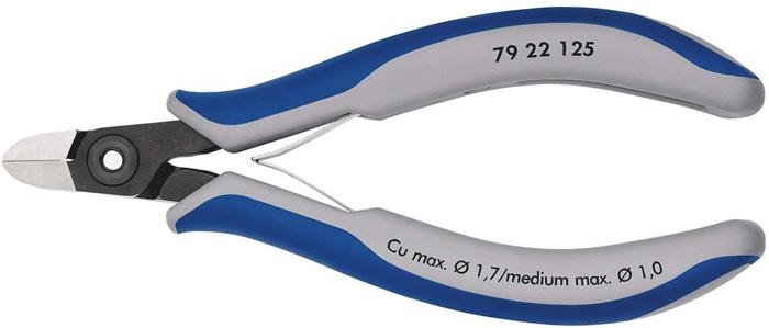 Präzisions-Elektronik-Seitenschneider L.125mm Form 2 Facette nein pol.KNIPEX