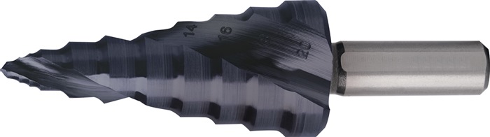 Stufenbohrer ULTIMATECUT Bohrber.6-20mm HSS RUnaTEC Spiralnut Z.2 Stufen 8 RUKO