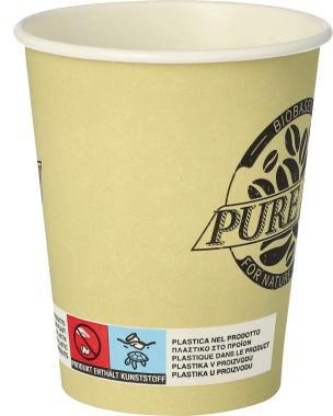 PAPSTAR Becher Pure Joy 87867 0,2l Pappe creme 50 St./Pack.