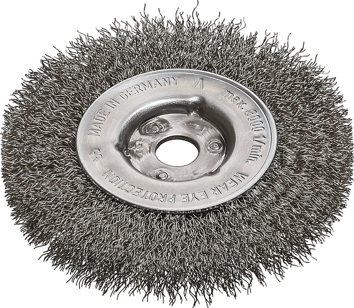 Rundbürste RBE Bohr.12mm Drahtstärke 0,30mm Stahldraht rostfr.ROH 21mm