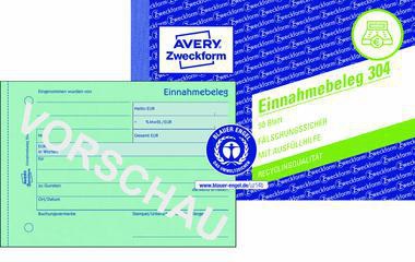 Avery Zweckform Einnahmebeleg 304 DIN A6 quer 50Blatt
