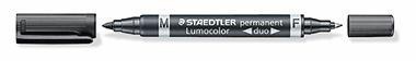 STAEDTLER Permanentmarker Lumocolor duo 348-9 0,6mm/1,5mm schwarz