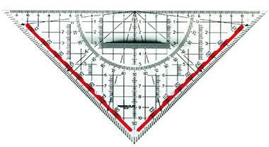 RUMOLD Geometriedreieck 10151 25cm Kunststoff rauchgrau