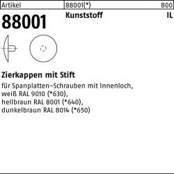 Zierkappe R 88001 Stift 2,5x 15 Ku. dunkelbraun 1000 Stück