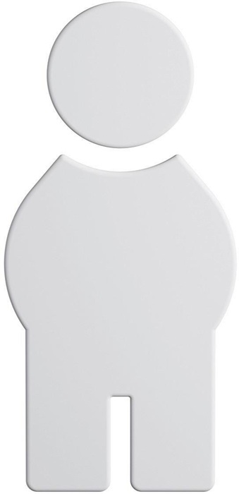Symbol Mann 801.91B010 PA Farb-Nr.98 B.71,5mm H.150mm S.3mm HEWI