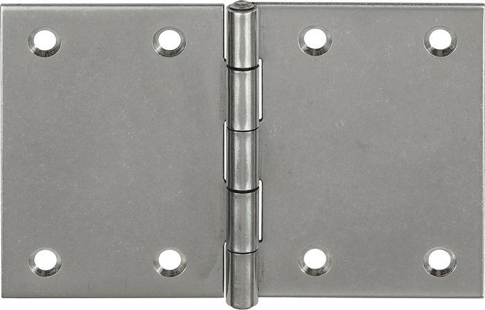 Scharnier 1.4301 10504 H.30mm B.45mm S.1,0mm VA gerollt,breit VORMANN
