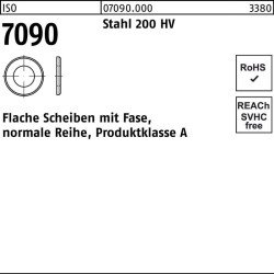 Unterlegscheibe ISO 7090 m.Fase 27 Stahl 200 HV 50 Stück