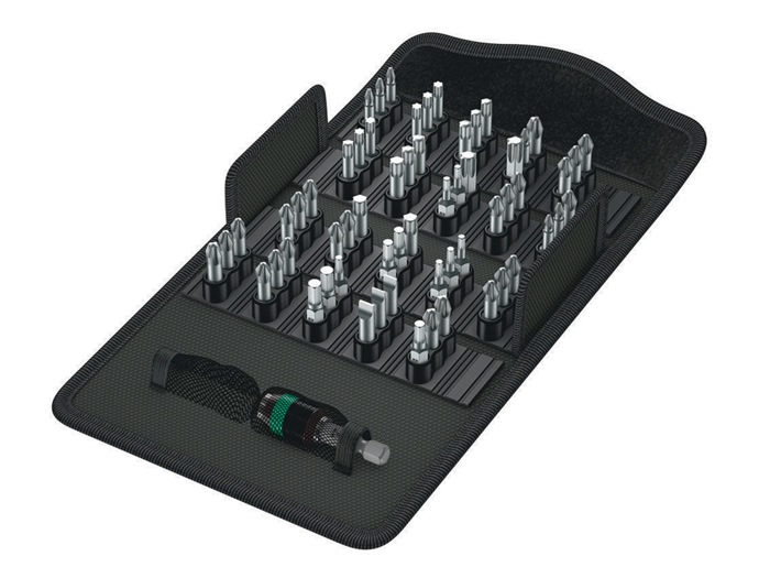 Bitsortiment Bit-Safe 61 Univ.1 61-tlg.Schlitz/PH/PZD/TX/6Kt.WERA