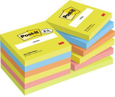 Post-it Haftnotiz 654-TFEN-P8+4 76x76mm 90Bl sort 12St