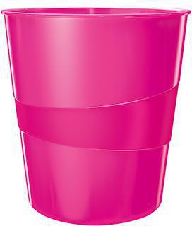 Leitz Papierkorb WOW 52781023 15l PS pink