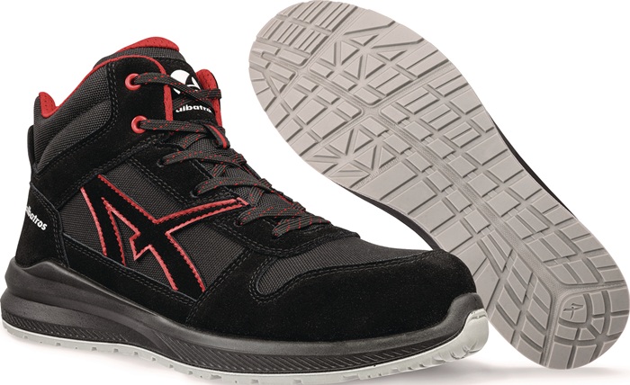 Sicherheitsstiefel CLIFTON MID Gr.45 W.11 schwarz/rot S3L ESD FO SR