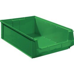Sichtlagerkasten L500/450xB310xH140mm PE grün TECWERK