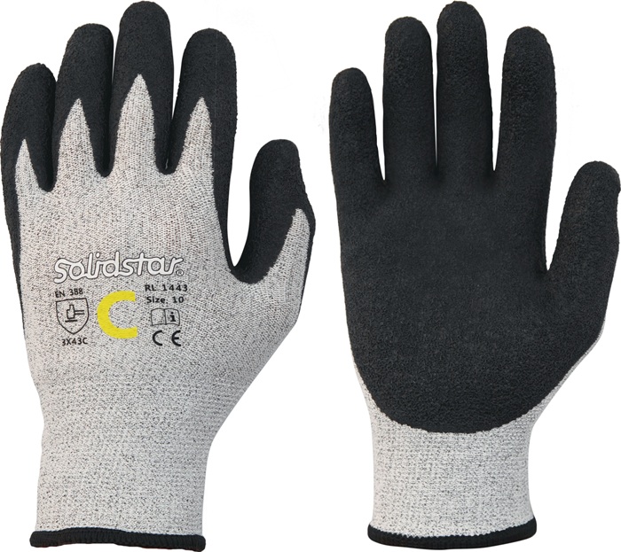 Schnittschutzhandschuhe Solidstar 1443 Gr.8 grau/schwarz EN 388 PSA II 12 PA