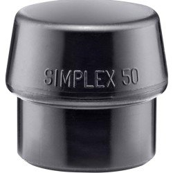 Schonhammerkopf SIMPLEX Kopf-Ø 50mm Gum.schwarz mittelh.HALDER