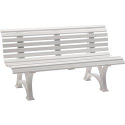 Parkbank Helgoland L1500xB640xH800mm 3-Sitzer Ku.weiß BLOME
