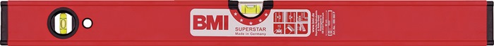 Wasserwaage SUPERSTAR 40cm Alu.rot ± 0,5 mm/m m.Magnet BMI