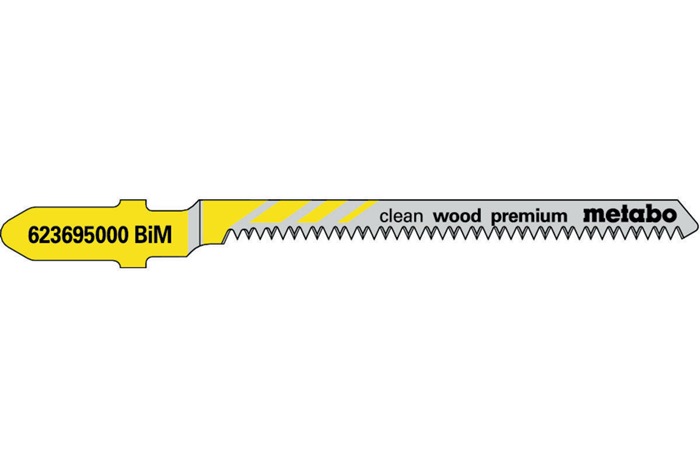 Stichsägeblätter clean wood premium Nutz-L.57mm Zahnt.1,4mm BiMetall Metabo