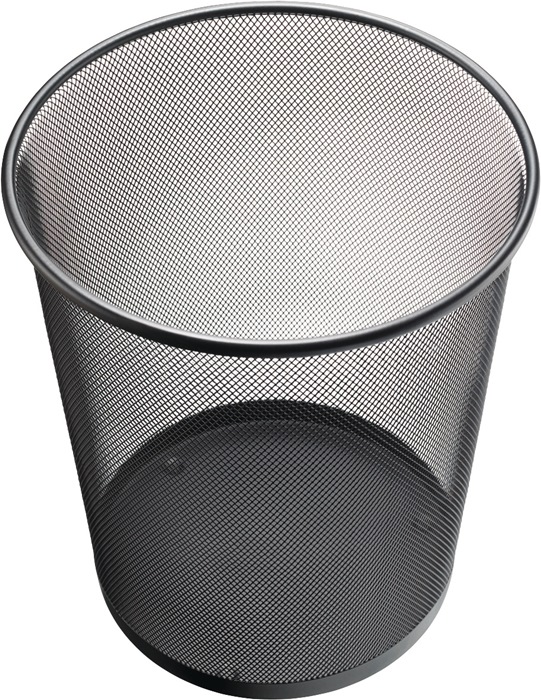 Papierkorb 23l H350xØ295mm m.Lochdekor STA schwarz HELIT