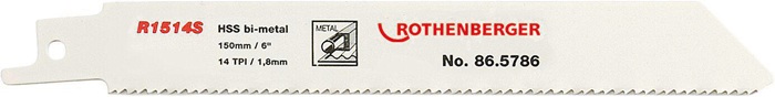Säbelsägeblatt R1514S L.150mm B.20mm 1,8mm 5 St./Karte ROTHENBERGER