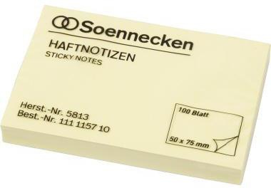 Soennecken Haftnotiz 5813 75x50mm 100Blatt gelb