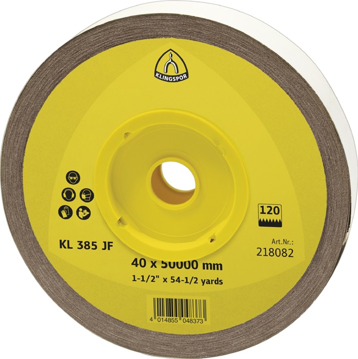 Schleifgeweberolle KL 385 JF 50mm K.80 f.Metall Korund KLINGSPOR