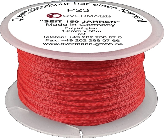 Maurerschnur L.100m D.1,7mm 35kg PE rot