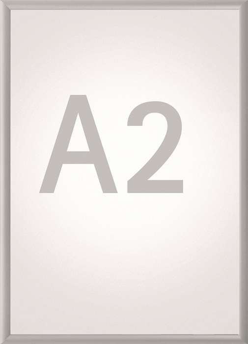 Klappr.Plakatmaß DIN A2 aluminium elox.MAUL