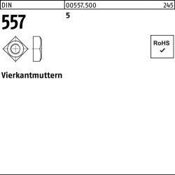 Vierkantmutter DIN 557 M6 5 100 Stück