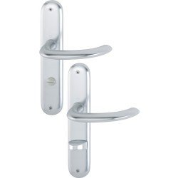 Langschildgarnitur Mar.1138/273P Alu.F1 SK/OL 78mm DIN L/R HOPPE