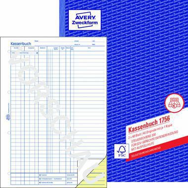 Avery Zweckform Kassenbuch 1756 DIN A4 40Blatt