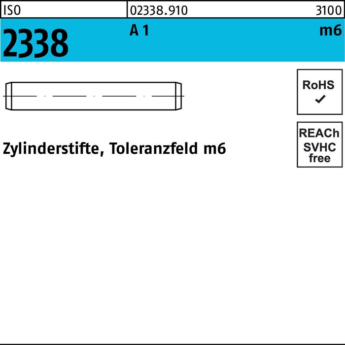 Zylinderstift ISO 2338 10 m6x 55 A 1 50 Stück