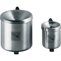 Sicherheitswandascher Ø150xH145mm silberfarbig m.Kippvorrichtung TKG