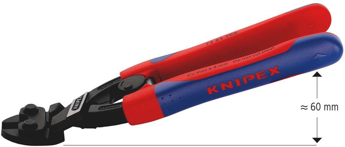 Kraftbündigschneider L.200mm Mehrkomp.-Hüllen KNIPEX