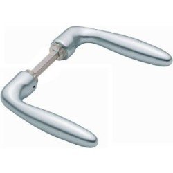 Türdrückerpaar Verona 1510 Alu.F1 o.Rosetten 4-KT.8mm HOPPE