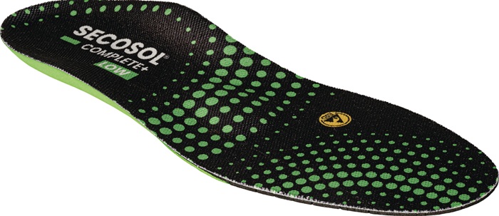 Einlegesohle SECOSOL® COMPLETE+ LOW Gr.45 schwarz/grün