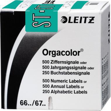 Leitz Buchstabensignal Orgacolor 66371000 ST türkis 250 St./Pack.