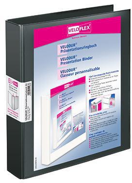 Veloflex Präsentationsringbuch VELODUR 4148180 4Ringe 30mm sw