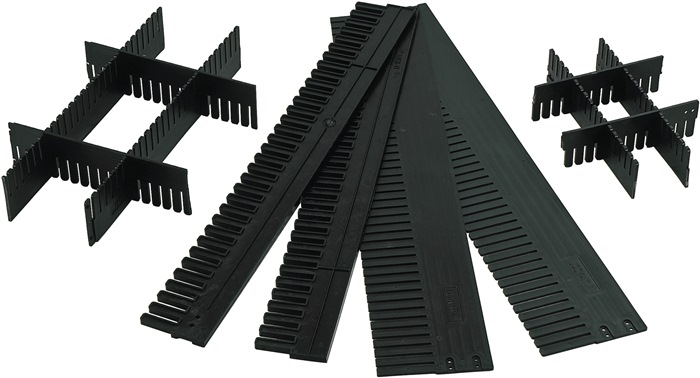Unterteiler f.Transportstapelbehälter H.60mm PP anthrazit 10St./Karton LA-KA-PE