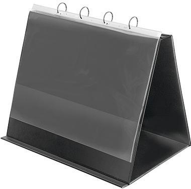 Veloflex Tischflipchart 4132280 DIN A3 quer 4Ringe 10Hüllen schwarz