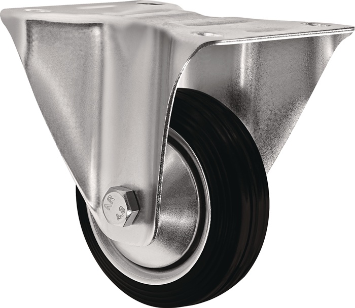 Bockrolle D.125mm Trgf.100kg VG Platte L105xB80mm TECWERK