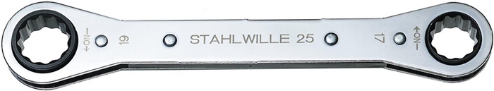 Ratschenringschlüssel 25 14x15mm 12-KT.L.170mm Anz.Z.22 STAHLWILLE
