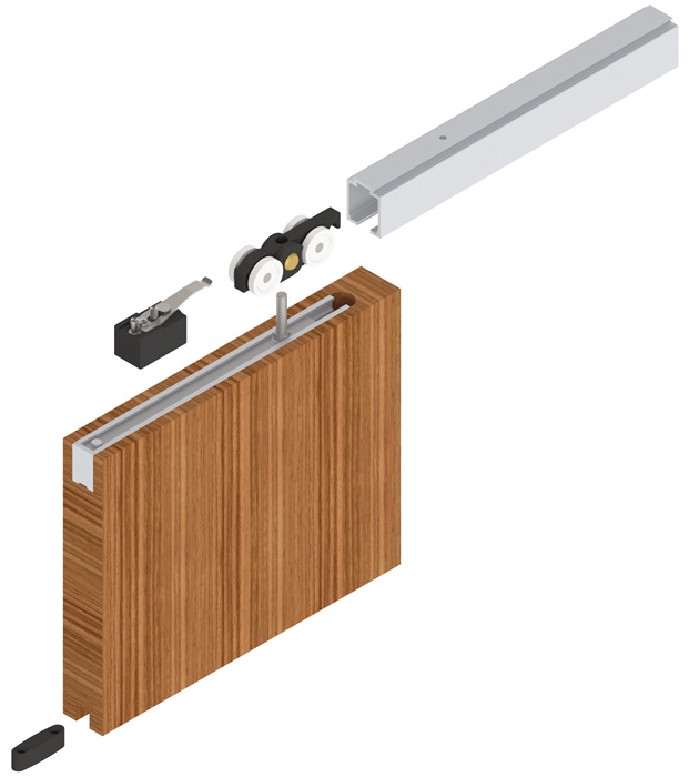 Schiebetürsystem 140 ME-A 2500mm EV1 elox.1250-1500mm Wm.