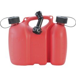 Kraftstoffdoppelkanister PROFI 3+1,5l rot HDPE L308xB145xH254mm HÜNERSDORFF