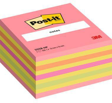 Post-it Haftnotizwürfel 2028NP 76x45x76mm 450Blatt neonpink