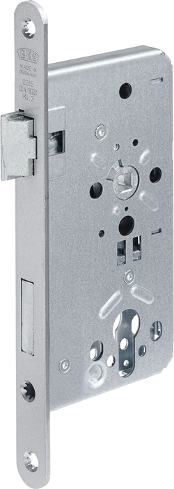 Objekt-Einsteckschloss 0515 PZW 24/ 60/72/8mm DIN L alufinish silber rd