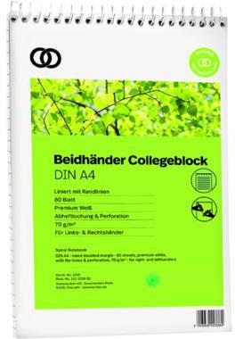 Soennecken Kopfspiralblock oeco 1255 RC A4 80Blatt liniert